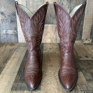 Dan Post Vintage Classic Brown Western Cowboy Boots Mens 12